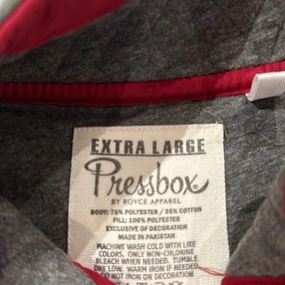 Indiana Hoosiers Women's XL Gray/Red Quarter-Snap Pullover Jacket - Picture 6 of 15